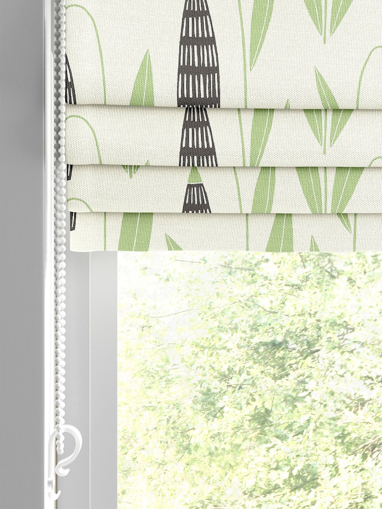 MissPrint Cream 100% Cotton Snow Drops Made to Measure Roman Blind - Image 2 of 6