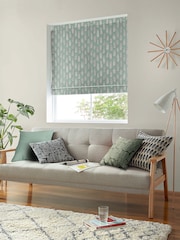 MissPrint Green 100% Cotton Bloom Blossom Made to Measure Roman Blind - Image 5 of 6