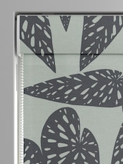 MissPrint Grey 100% Cotton Tropics Made to Measure Roman Blind - Image 3 of 6