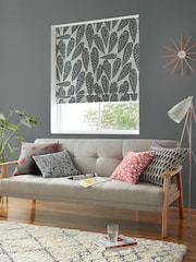 MissPrint Grey 100% Cotton Tropics Made to Measure Roman Blind - Image 5 of 6