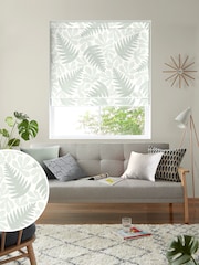 MissPrint Cream 100% Cotton Deep Sea Made to Measure Roman Blind - Image 1 of 6