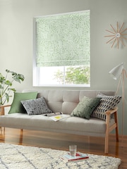 MissPrint Green 100% Cotton Nazca Made to Measure Roman Blind - Image 5 of 6