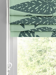 MissPrint Green 100% Cotton Tropics Made to Measure Roman Blind - Image 2 of 6