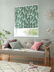 MissPrint Green 100% Cotton Tropics Made to Measure Roman Blind - Image 5 of 6