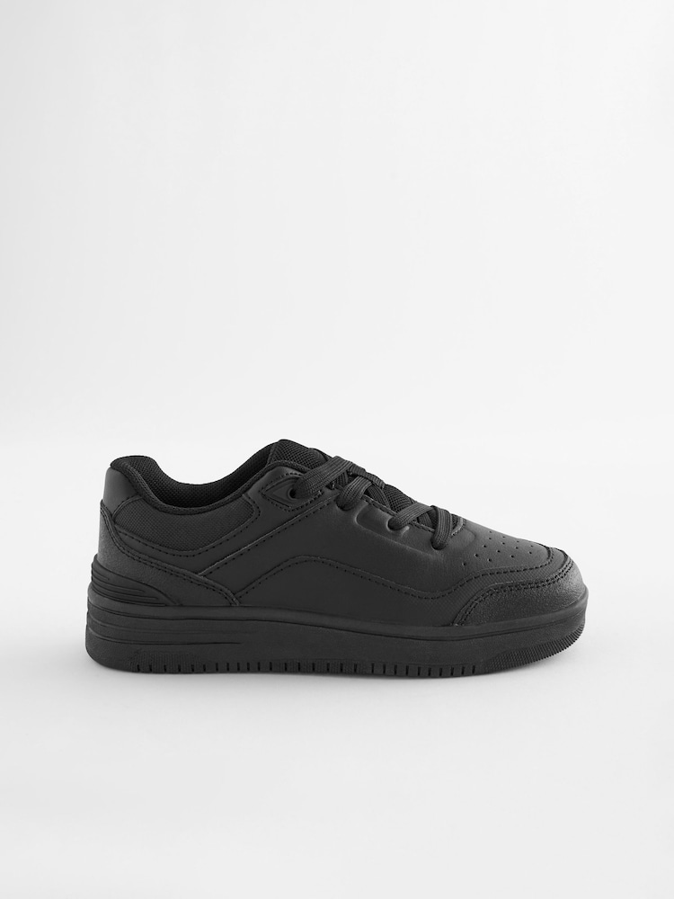 Black School Leather Lace-Up Shoes - Image 2 of 5