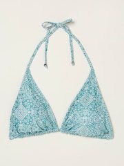FatFace Blue Bandana Bikini Top - Image 4 of 4