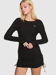 Victoria's Secret Pink Black Waffle Sleep Dress - Image 1 of 2