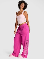 Victoria's Secret Pink Fire Sequin Wide Leg Fleece Joggers - Image 1 of 3