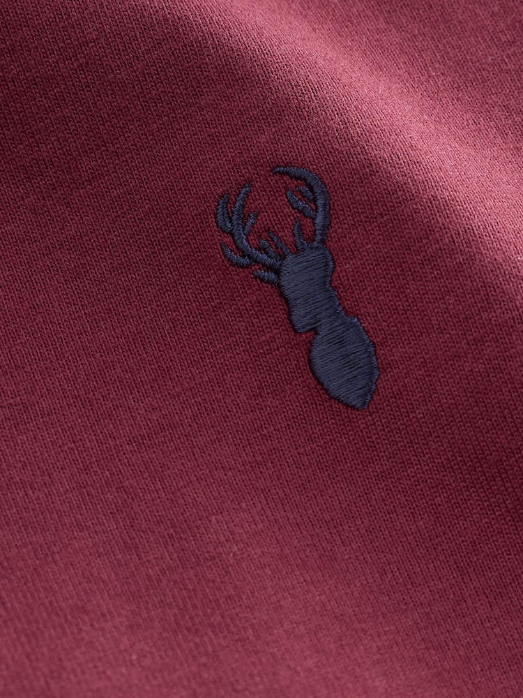 Burgundy Red/White Short Sleeve Stag Embroidered T-Shirts 4 Pack (3-16yrs) - Image 9 of 9 Burgundy Red/White Short Sleeve Stag Embroidered T-Shirts 4 Pack (3-16yrs) - Image 9 of 9