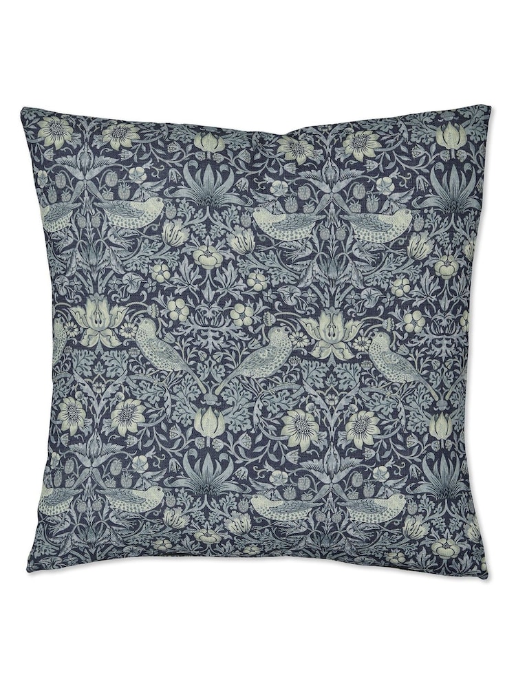 Morris & Co. Blue Strawberry Thief Outdoor Cushion - Image 1 of 3