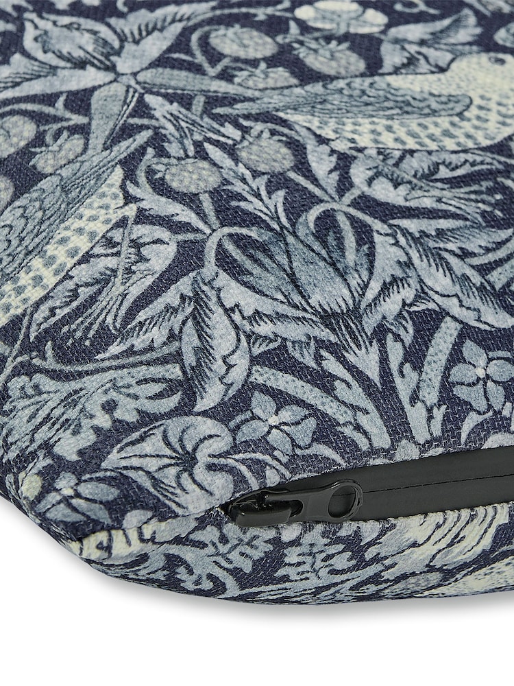 Morris & Co. Blue Strawberry Thief Outdoor Cushion - Image 2 of 3