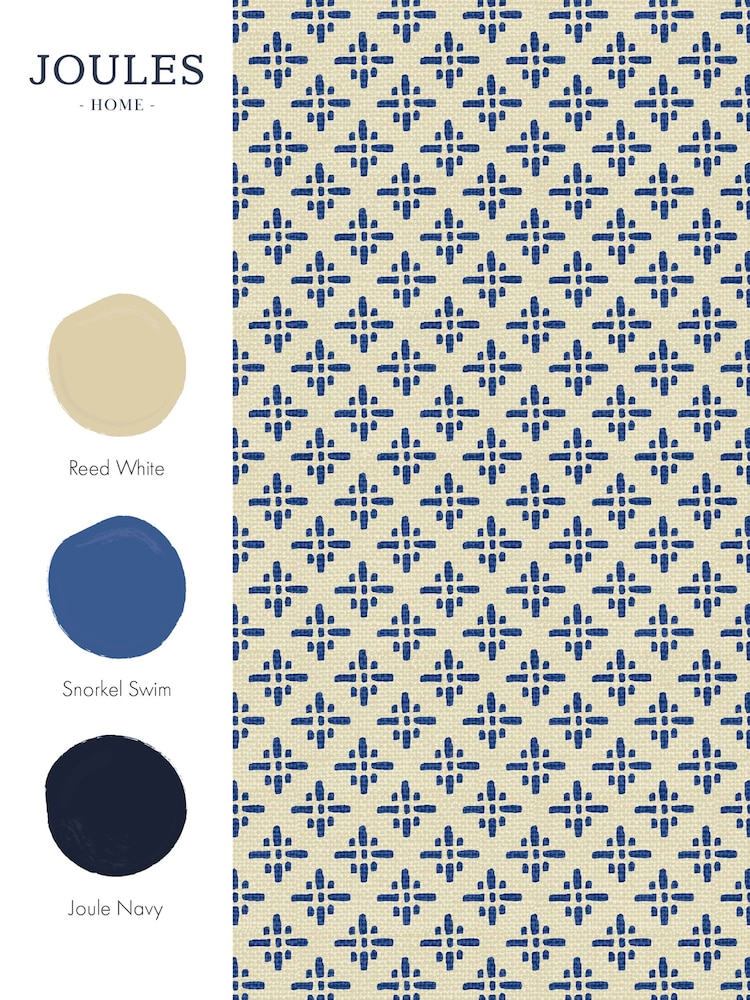 Joules Coast Blue Beckett Star Wallpaper Sample Wallpaper - Image 3 of 3