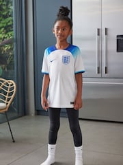 Nike White Blank England Stadium Home Junior Football Shirt - Image 2 of 6
