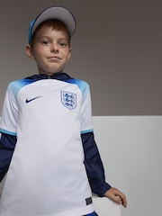 Nike White Blank England Stadium Home Junior Football Shirt - Image 5 of 6