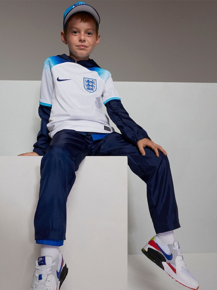 Nike White Blank England Stadium Home Junior Football Shirt - Image 6 of 6