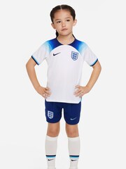 Nike White Blank Little Kids England Home Football Kit - Image 1 of 6