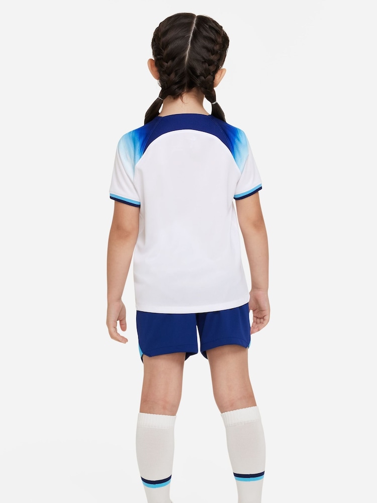 Nike White Blank Little Kids England Home Football Kit - Image 2 of 6