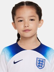 Nike White Blank Little Kids England Home Football Kit - Image 6 of 6