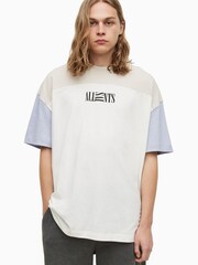 AllSaints White Kai Short Sleeve 100% Cotton Crew T-Shirt - Image 1 of 5