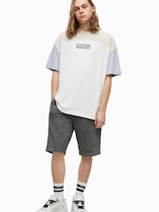 AllSaints White Kai Short Sleeve 100% Cotton Crew T-Shirt - Image 3 of 5