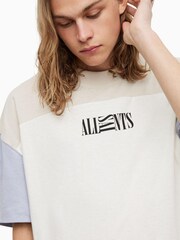 AllSaints White Kai Short Sleeve 100% Cotton Crew T-Shirt - Image 4 of 5