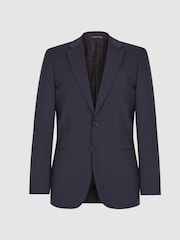 Reiss Navy Rush Modern Fit Travel Blazer - Image 2 of 6