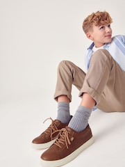 Tan Brown Smart Lace-Up Shoes - Image 2 of 5