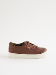 Tan Brown Smart Lace-Up Shoes - Image 3 of 5