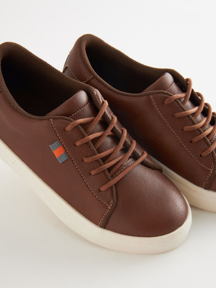 Tan Brown Smart Lace-Up Shoes - Image 5 of 5