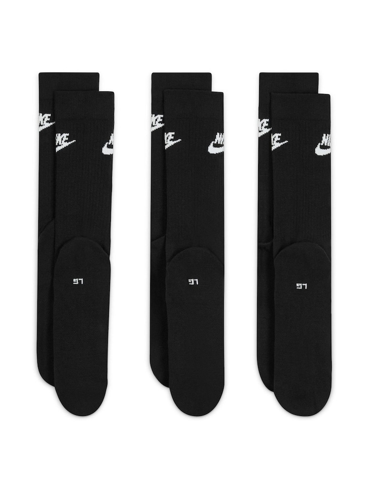 Nike Black Everyday Essential Socks 3 Pack - Image 3 of 4