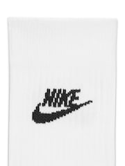 Nike White Everyday Essential Socks 3 Pack - Image 4 of 4