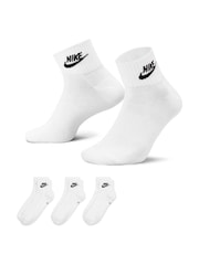 Vit - Nike Everyday Essential Ankel 100% bomull Strumpor 3 Paket - Bild 1 av 4