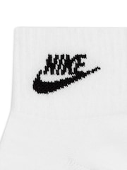 Vit - Nike Everyday Essential Ankel 100% bomull Strumpor 3 Paket - Bild 4 av 4