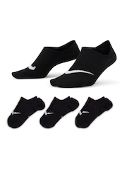 Nike Black Womens Footsie Training Socks 3 Pack - Image 1 of 1