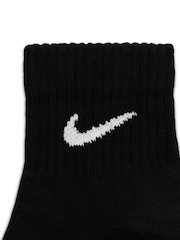 Nike Black Lightweight Everyday Ankle Socks 3 Pack - Image 4 of 4