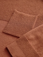 Mocha Brown Waffle Stitch Crew Jumper (3mths-7yrs) - Image 7 of 7