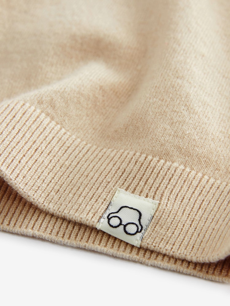 Neutral Waffle Stitch Crew Jumper (3mths-7yrs) - Image 6 of 6