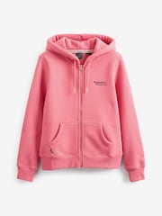 Superdry Bright Pink Essential Logo Zip Hoodie - Image 1 of 5