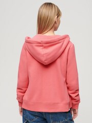 Superdry Bright Pink Essential Logo Zip Hoodie - Image 2 of 5