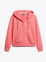 Superdry Bright Pink Essential Logo Zip Hoodie - Image 4 of 5