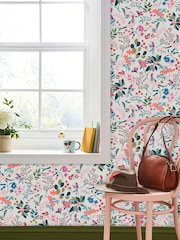 Joules Antique Creme Fields Edge Floral Wallpaper - Image 1 of 3