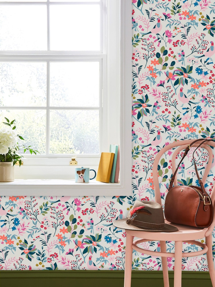 Joules Antique Creme Fields Edge Floral Wallpaper - Image 1 of 3