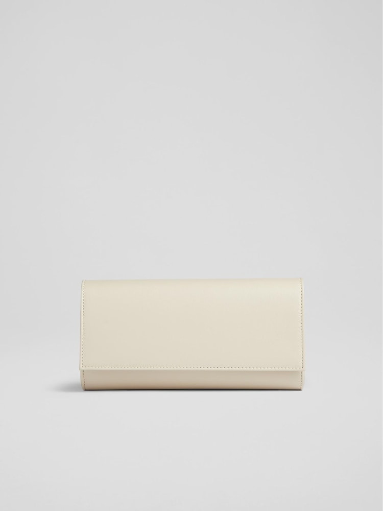 LK Bennett White Leather Erin Clutch Bag - Image 2 of 4