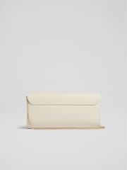 LK Bennett White Leather Erin Clutch Bag - Image 3 of 4