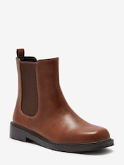 Brown Square Toe Chelsea Boots - Image 2 of 4