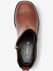 Brown Square Toe Chelsea Boots - Image 3 of 4