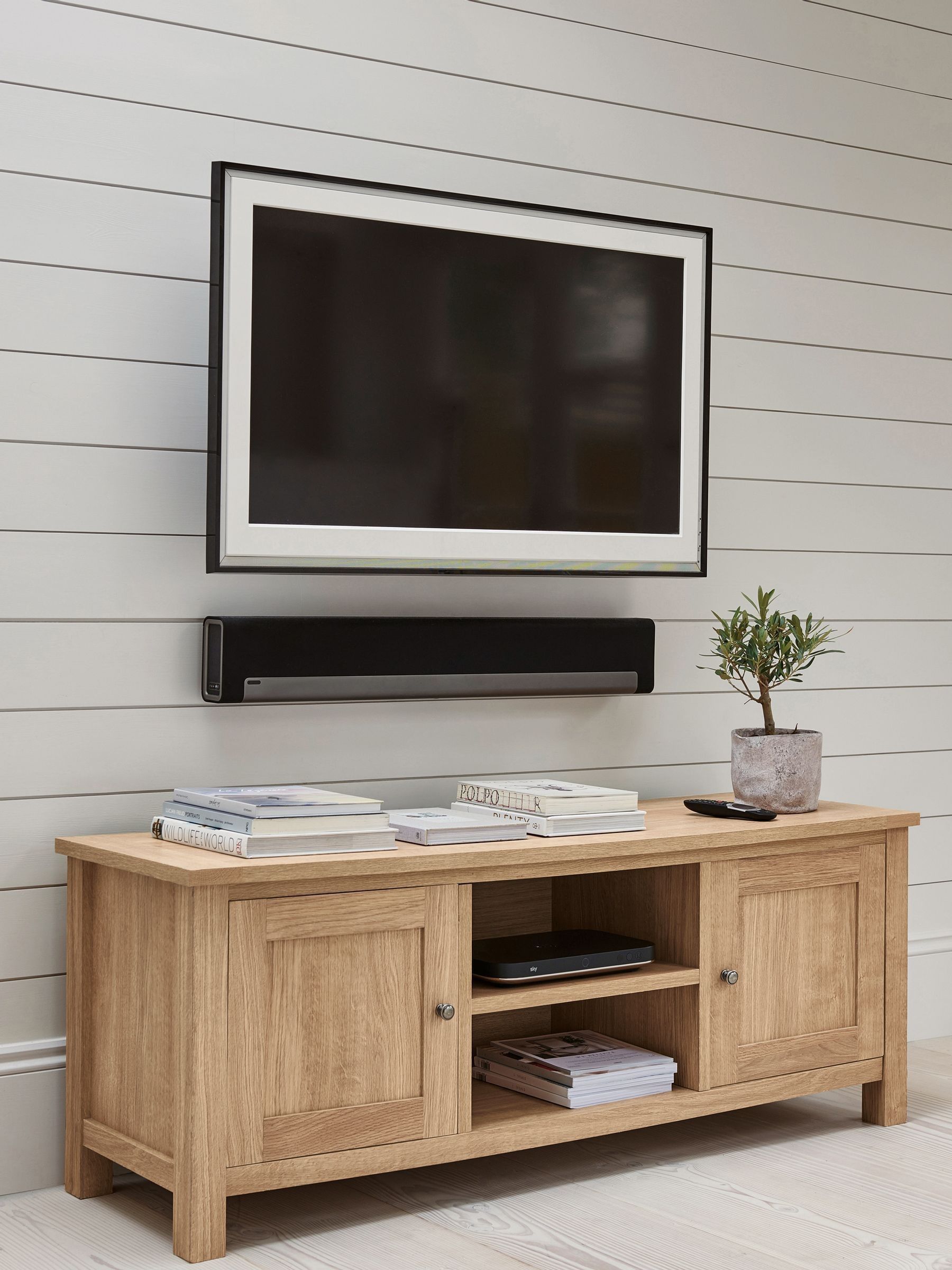 Natural Malvern Oak Effect Up to 60 inch TV Unit