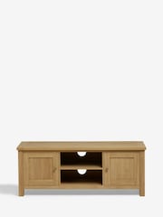 Natural Malvern Oak Effect Up to 60 inch Slim TV Unit - Image 8 of 10