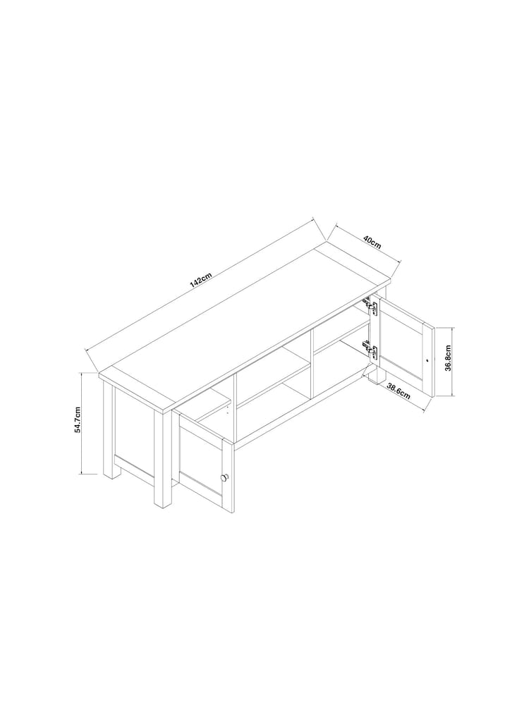 Natural Malvern Oak Effect Up to 60 inch Slim TV Unit - Image 10 of 10