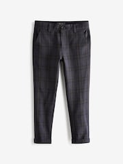 Navy/Blue Smart Check Trousers (12mths-16yrs) - Image 1 of 3